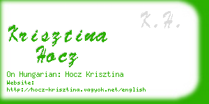 krisztina hocz business card